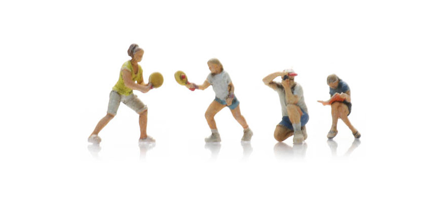 Camping-Glück - Jouer (4x) N 1:160 Modèle fini Figurines, peintes Artitec 5160015  