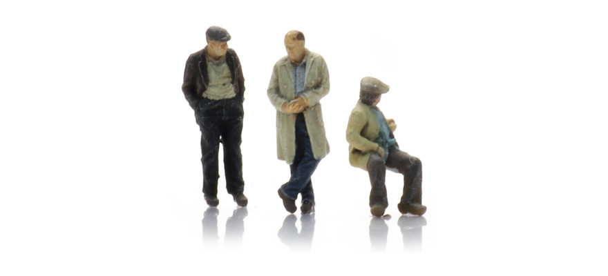 Hommes qui traînent (3x) N 1:160 Modèle fini Figurines, peintes Artitec 5160018  