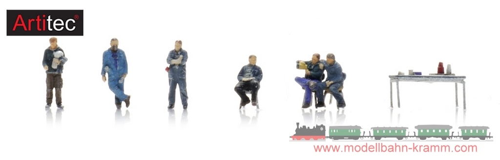 Ouvrier sidérurgique (6x) Z 1:220 Modèle fini Figurines, peintes Artitec 5220004  