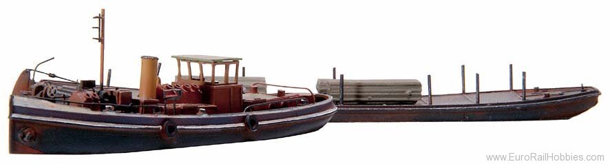 [Artitec 58.101  ] Train à vapeur + remorque (kit) N 1:160 Maquette de bateau kit Résine (PU), non peinte Artitec 58.101  
