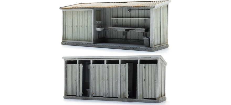 [Artitec 7120016  ] Douche et bloc sanitaire Camping TT 1:120 Kit en résine (PU), non peint Artitec 7120016  
