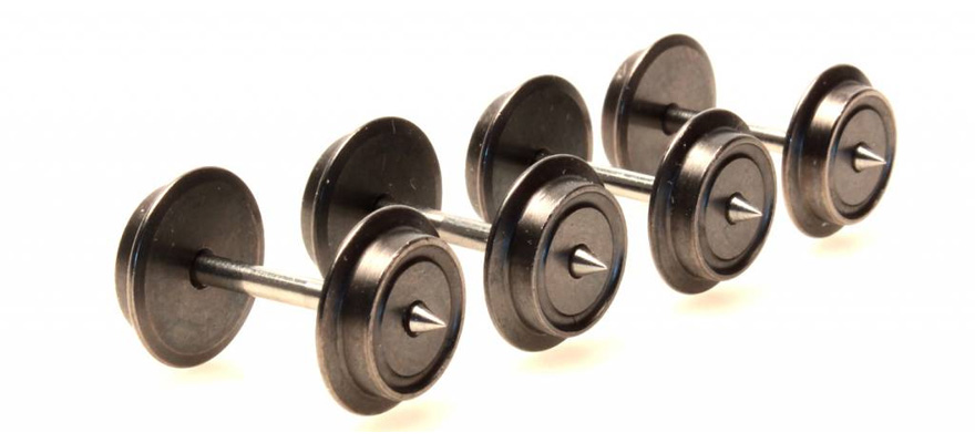 [Artitec 20.340.01  ] Axes à courant alternatif (4x) GTU StalenD C12c/6400 Ovaal SSy45 H0 Roues d'échange GTU 4 pièces Artitec 20.340.01  