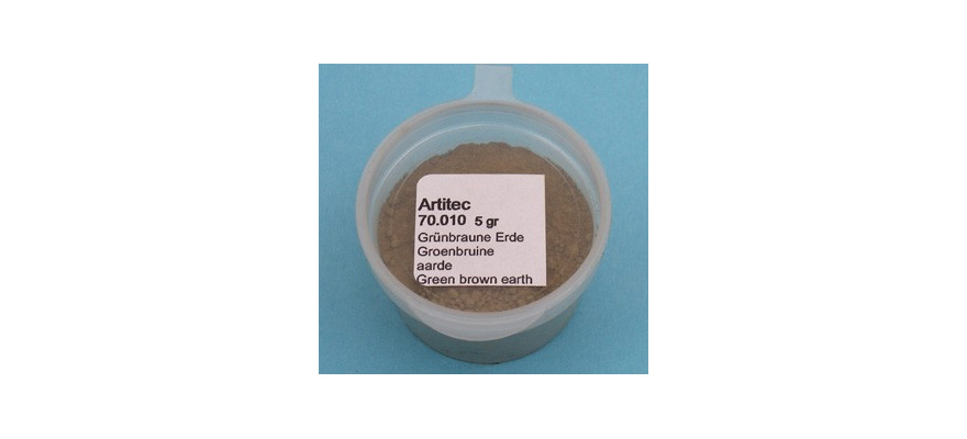 [Artitec 70.010  ] Poudre de terre brun-vert --- Boîte d'emballage 5-7 grammes Artitec 70.010  