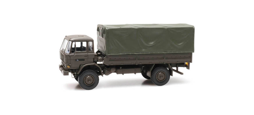 NL DAF YA 4440, armée de terre H0 1:87 Modèle fini en plastique, peint Artitec 487.051.04  