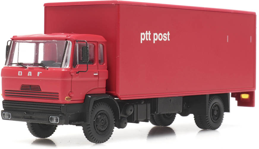 DAF Cabine basculante Camion-fourgon, PTT Post H0 1:87 Modèle fini en plastique, peint Artitec 487.051.05  