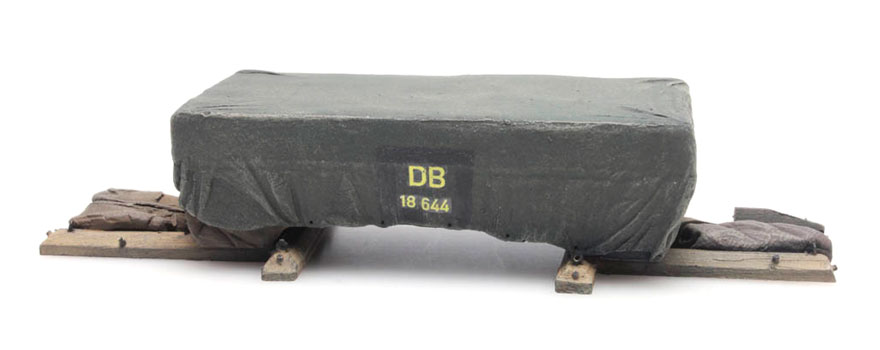 Chargement : caisse de transport sous bâche H0 Dimension du chargement 75 x 25mm Artitec 487.801.58  