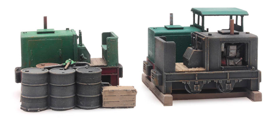 Chargement : Trois locomotives de chemin de fer de campagne H0 Dimensions du chargement 96 x 27mm Artitec 487.801.59  
