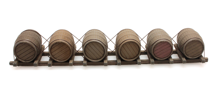de chargement : Fûts en bois H0 1:87 Modèle fini en résine, peint Artitec 487.801.72  