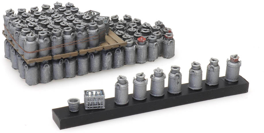 [Artitec 487.801.80  ] Chargement : Bidons à lait (52mm x 22 mm) H0 1:87 Modèle fini en résine, peint Artitec 487.801.80  