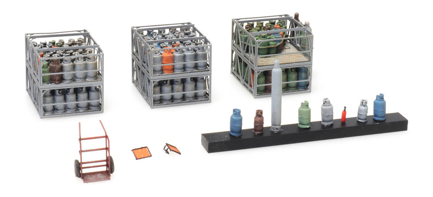 Chargement : Bouteille de gaz (62mm x 22mm) H0 1:87 Modèle fini en résine, peint Artitec 487.801.81  