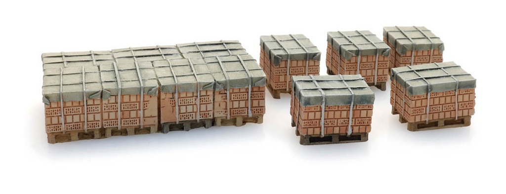 [Artitec 487.801.91  ] Chargement : briques sur palettes H0 1:87 Modèle fini en résine, peint Artitec 487.801.91  