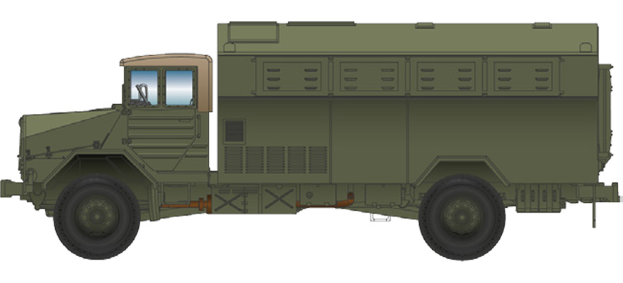 BRD MAN 630 L2 A Véhicule de cuisine de campagne H0 1:87 Kit de construction en résine et pièces gravées, non peintes Artitec 1870173  