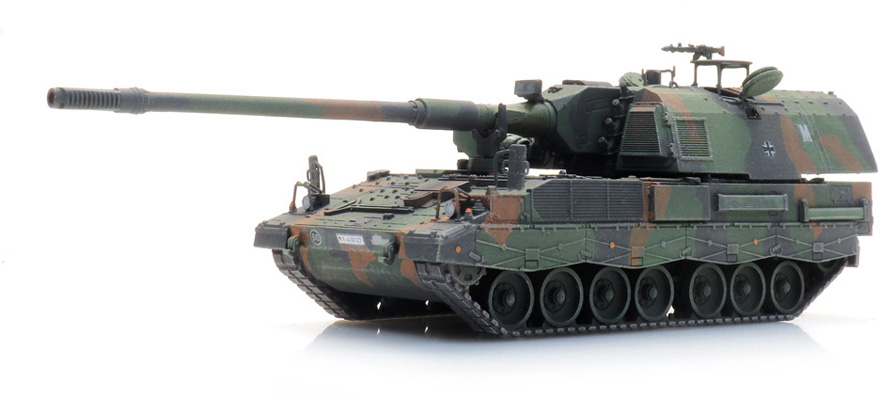 BRD/UA/NL Obusier blindé 2000 H0 1:87 Kit de construction en résine et pièces gravées, non peintes Artitec 1870194  