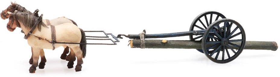 Chars de débardage et chevaux TT 1:120 Modèle fini en résine, peint Artitec 312.020  