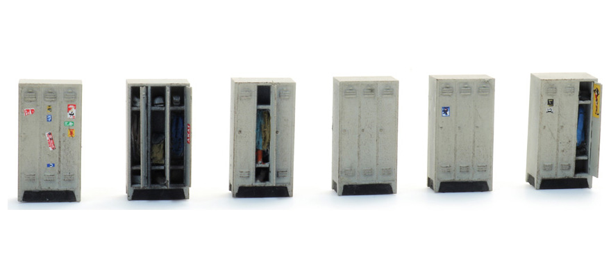 Vestiaire en acier TT 1:120 Modèle fini en résine, peint Artitec 312.031  