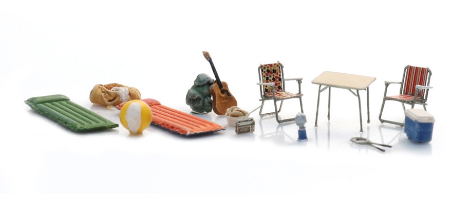 Matériel de camping TT 1:120 Modèle fini en résine, peint Artitec 312.035  