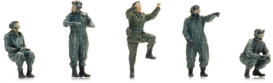 NL Nederlandse pantser- en tankbemanning (5x) H0 1:87 Modèle fini Figurines, peintes Artitec 5870005  
