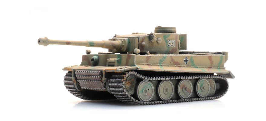 WM Tiger I jaune Transport ferroviaire TT 1:120 Modèle fini en résine, peint Artitec 6120011  