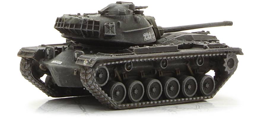 BRD M48 A2 Transport ferroviaire N 1:160 Modèle fini en résine, peint Artitec 6160048  