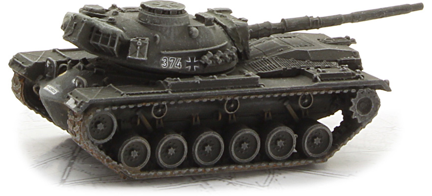 BRD M48 A2 G A2 Transport ferroviaire N 1:160 Modèle fini en résine, peint Artitec 6160051  