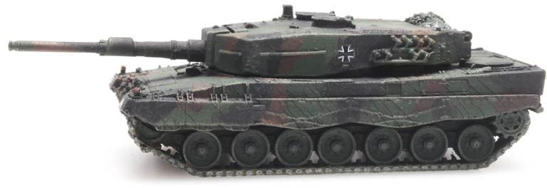 BRD Leopard 2A2 Transport ferroviaire N 1:160 Modèle fini en résine, peint Artitec 6160075  