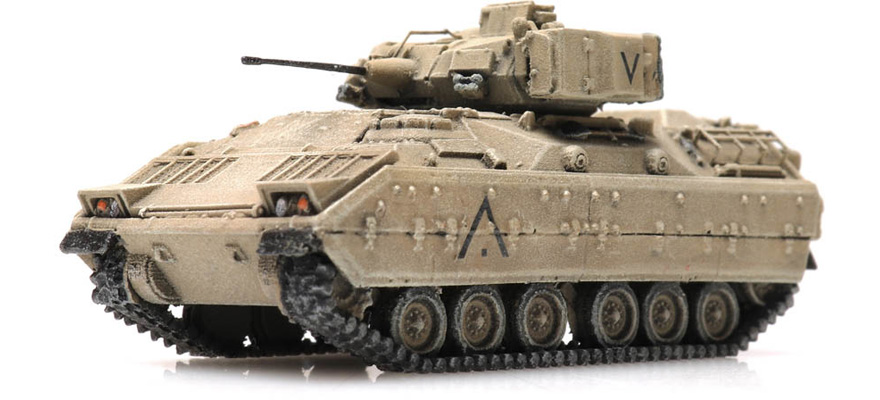 US M2 Bradley desert train load N 1:160 Modèle fini en résine, peint Artitec 6160091  