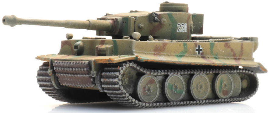 WM Tiger I jaune Transport ferroviaire N 1:160 Modèle fini en résine, peint Artitec 6160094  