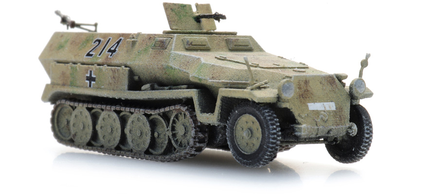 WM Sd.Kfz. 251/1 Ausf C. camo N 1:160 Modèle fini en résine, peint Artitec 6160105  