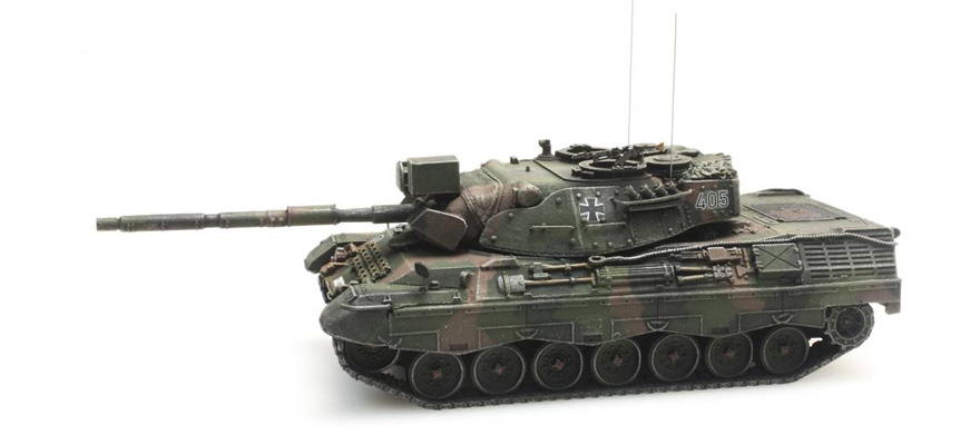 BRD Léopard 1A1-A2 camouflage H0 1:87 Modèle fini en résine, peint Artitec 6870038  