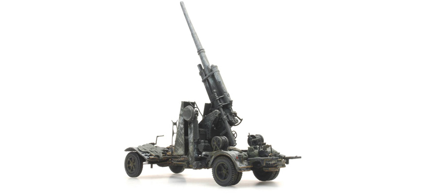 WM 88mm FLAK 18 hiver H0 1:87 Modèle fini en résine, peint Artitec 6870072  