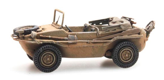 WM Schwimmwagen VW 166 K2s jaune H0 1:87 Modèle fini en résine, peint Artitec 6870074  