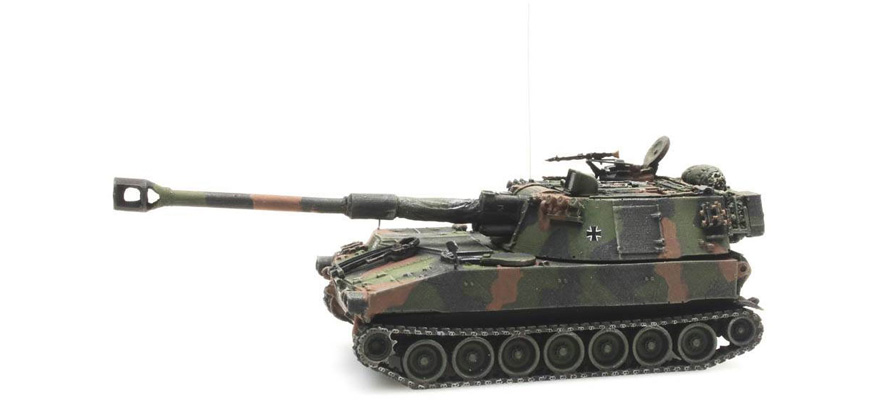 BRD M109 A3G camouflage de taches H0 1:87 Modèle fini en résine, peint Artitec 6870096  