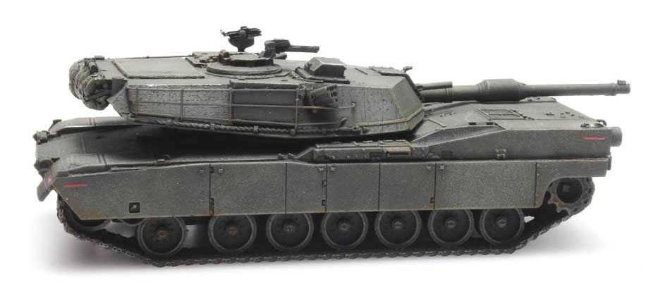 US M1 Abrams green train load H0 1:87 Modèle fini en résine, peint Artitec 6870138  