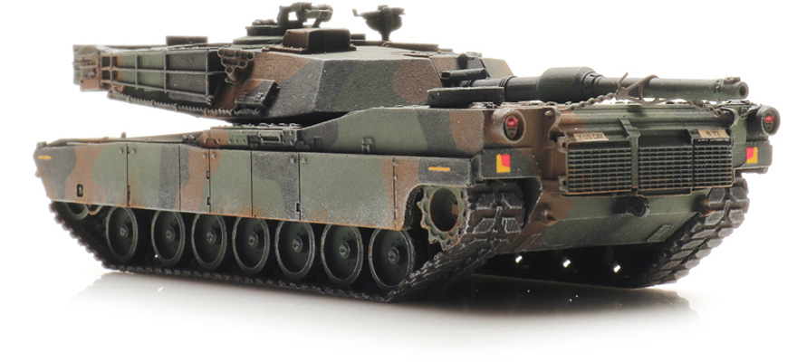 US M1A1 Abrams, NATO camo Train load H0 1:87 Modèle fini en résine, peint Artitec 6870140  