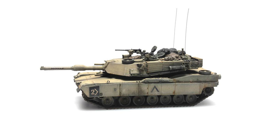 US M1A1 Abrams Desert Storm Beowulf H0 1:87 Modèle fini en résine, peint Artitec 6870142  