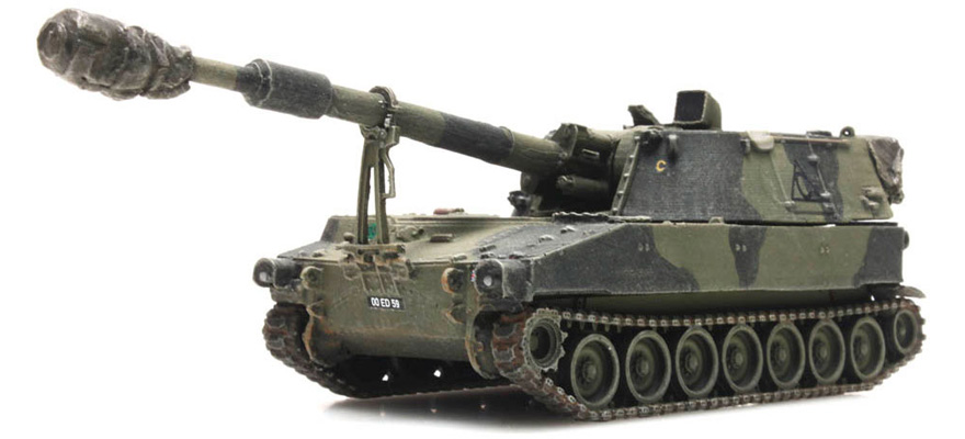 UK M109 A2 charge de train H0 1:87 Modèle fini en résine, peint Artitec 6870154  