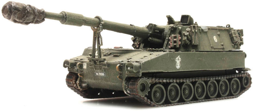 CH M109 A2 train load H0 1:87 Modèle fini en résine, peint Artitec 6870155  