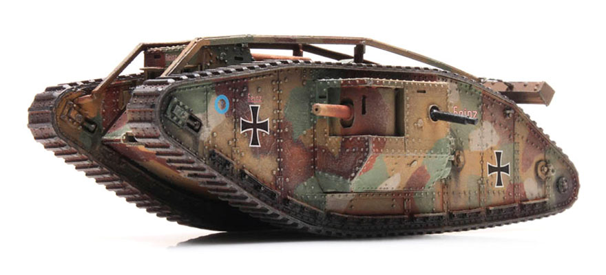 WW I Mark IV male beute Abt. 14 Heinz H0 1:87 Modèle fini en résine, peint Artitec 6870178  
