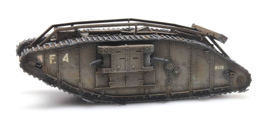 Réservoir britannique Mark IV femelle 1917 Flirt II H0 1:87 Modèle fini en résine, peint Artitec 6870179  