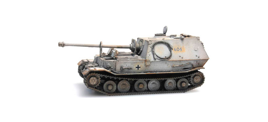 WM Panzerjäger Elefant, hiver H0 1:87 Modèle fini en résine, peint Artitec 6870193  