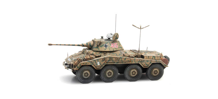 WM Sd.Kfz. 234/2 Puma, camouflage H0 1:87 Modèle fini en résine, peint Artitec 6870195  