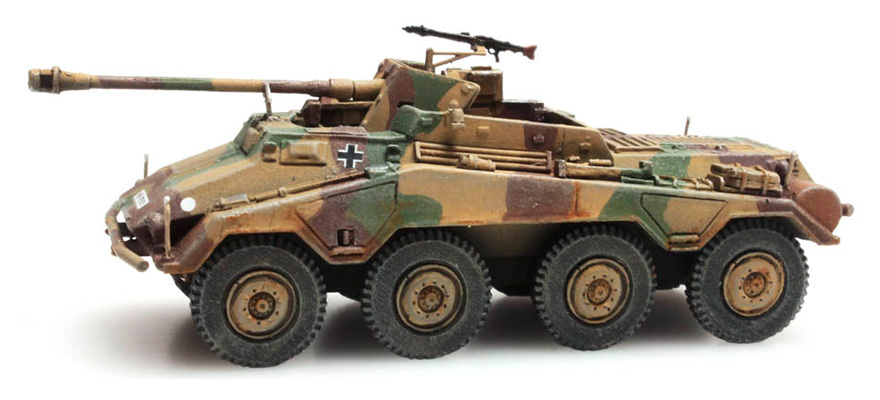 WM Sd.Kfz. 234/4 camouflage H0 1:87 Modèle fini en résine, peint Artitec 6870197  
