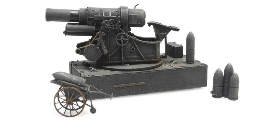 WM Skoda Mortier de siège 30,5 cm M1916 H0 1:87 Modèle fini en résine, peint Artitec 6870254  