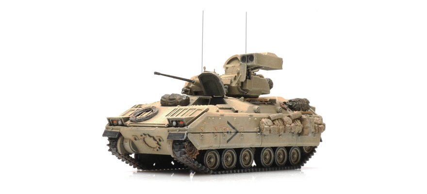 US M2 IFV Bradley désert H0 1:87 Modèle fini en résine, peint Artitec 6870265  