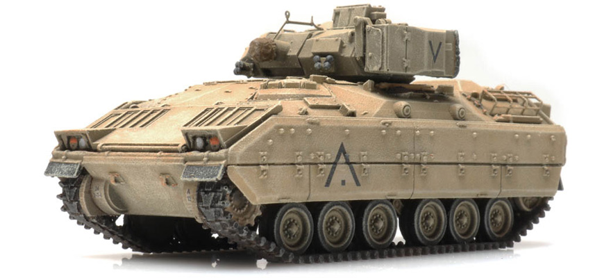 US M2 IFV Bradley desert train load H0 1:87 Modèle fini en résine, peint Artitec 6870266  
