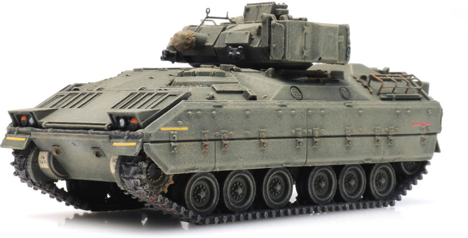 US M3 CFV Bradley forest green train load H0 1:87 Modèle fini en résine, peint Artitec 6870269  
