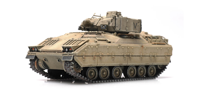 US M3 CFV Bradley desert train load H0 1:87 Modèle fini en résine, peint Artitec 6870271  