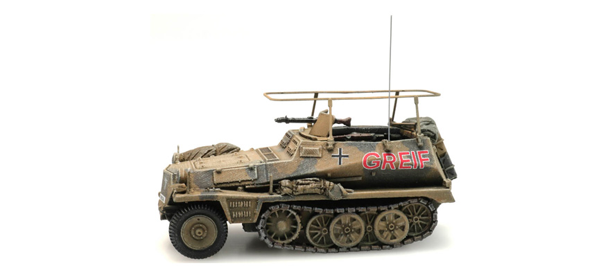 SdKfz 250/3 Afrique GREIF H0 1:87 Modèle fini en résine, peint Artitec 6870277  