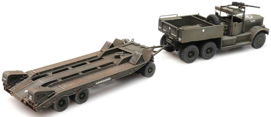 US M19 Diamond T avec remorque H0 1:87 Modèle fini en résine, peint Artitec 6870280  