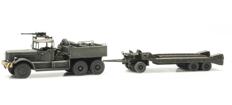 B M19 Diamond T met aanhanger H0 1:87 Modèle fini en résine, peint Artitec 6870283  